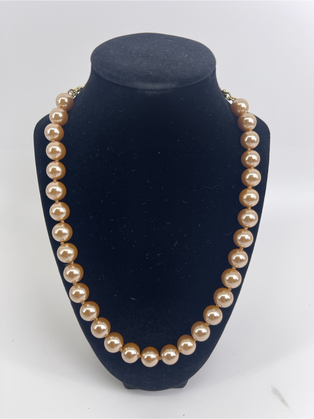 Heidi Daus Lustrous Champagne Faux Pearl Strand Necklace